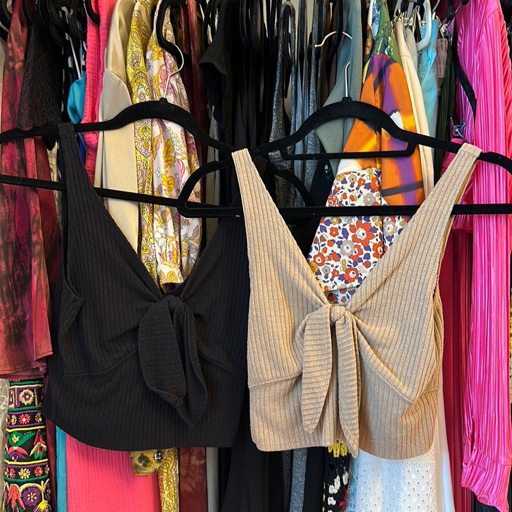 Abercrombie Tanks (1 black, 1 tan)